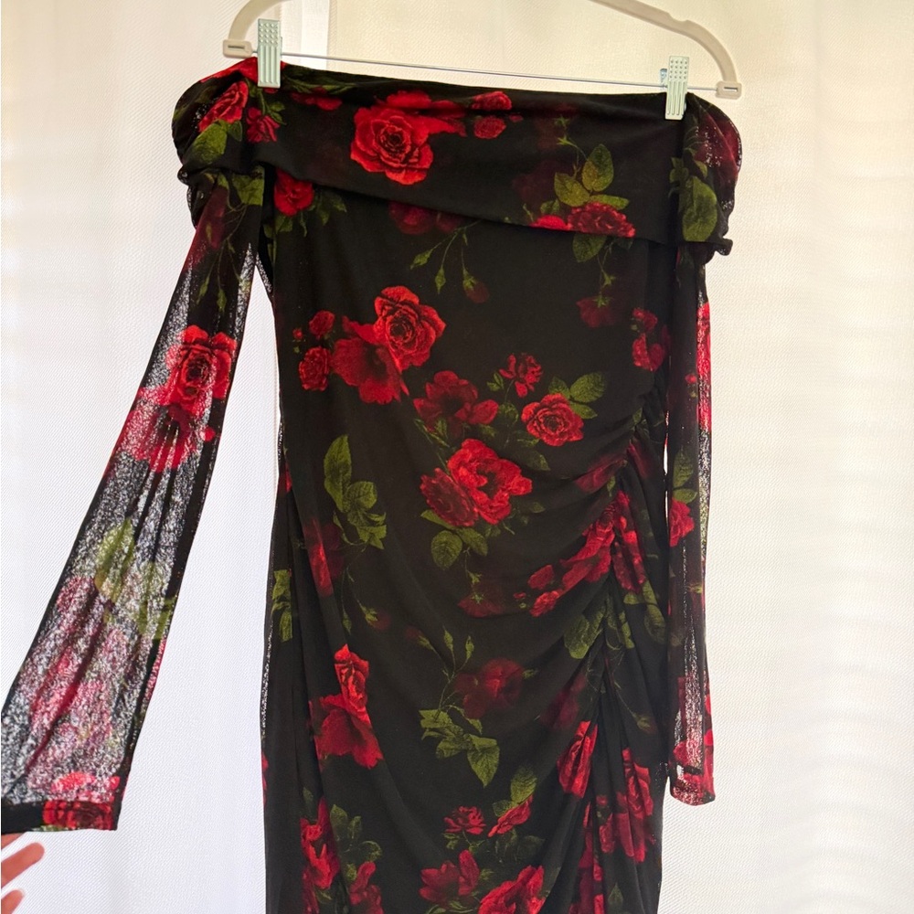 Rose Off-Shoulder Dress NWT